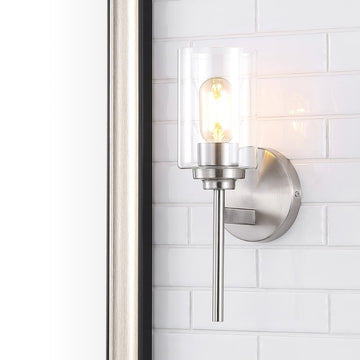 Juno Farmhouse Industrial Iron Cylinder LED Sconce - JONATHAN Y